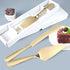 Cake Cutting Set for Wedding, Elegant Knife and Server with Thickened Stainless Steel Rounded Edges, Cutter Pie Spatula Birthday Anniversary Chris...
