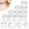 Small Paint Cup with Lids, Plastic Mini Paint Containers DIY Craft Storage Containers Craft Paint Cup for Paint Beads Seeds Clay or Others (25 Pie...