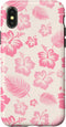 iPhone X/XS Pink Hibiscus Soft Girl Coquette Beach Tropical Floral y2k Case...