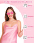 Heart Sunglasses for Women Heart Glasses with Heart Leg Rimless Sunglasses for Bachelorette Party Wedding Favors...