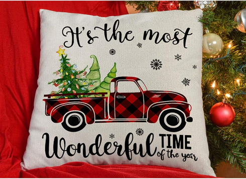Christmas Pillows Covers 18x18 Set of 4, Christmas Decorations Pillow Case Xmas Winter Holiday Decor Throw Pillow Covers for Sofa Couch Bed Party ...