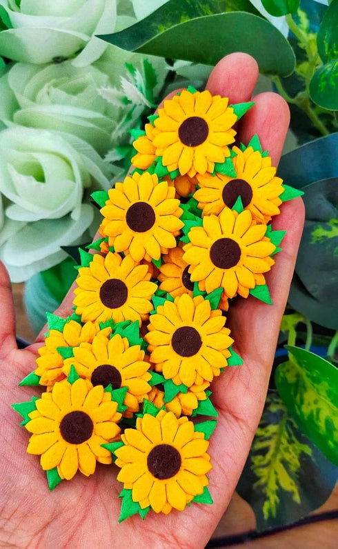 Handmade Mulberry Paper Flowers for Scrapbooking Embellishment Wedding Supply Accessory DIY Crafts Project, Artificial Mini Paper Flower (Yellow S...
