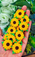 Handmade Mulberry Paper Flowers for Scrapbooking Embellishment Wedding Supply Accessory DIY Crafts Project, Artificial Mini Paper Flower (Yellow S...