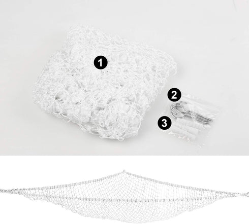 Jumbo Toy Hammock Stuffed Animals and Toy Storage Hammock Net 70" Wall Sling Corner Extra Large Kids Children Mesh Toy Net Organizer White...