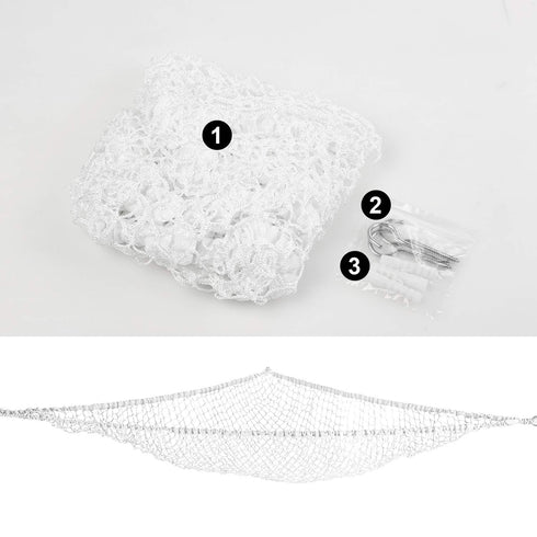 Toy Hammock, Stuffed Animals Hammock, Jumbo Toy Storage Net 83" Wall Sling Corner Extra Large Kids Children Mesh Toy Net Organizer (White, 83 Inch...