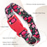 Girl Dog Collar with Red Flowers, Cut Female Dog Collar with Quick Release Buckle & Adjustable Comfy Pet Collar for Small Medium Large XL Dogs (Re...