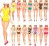 BARWA 12 Items 5 Psc Swimsuits Bathing Clothes Bikini One Piece with 2 Pool Floaties with 5 Shoes for 11.5 inch Doll...