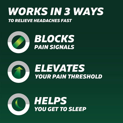 Excedrin PM Sleep Aid with Headache Relief Caplets for Nighttime Headaches and Sleeplessness - 100 Count...