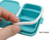 Small Pill Box Supplement Case for Pocket or Purse - 3 Removable Compartments Travel Medication Carry Case - Daily Vitamin Organizer Box (Blue)...