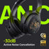 HROEENOI Wireless Bluetooth Over Ear Headphones with Active Noise Cancelling - Long Battery Life - Foldable Design - Perfect for Home and Workout....