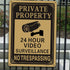 3 Pack Private Property No Trespassing Sign, 24 Hours Video Surveillance Warning Sign | 10" x 7" Rust Free Aluminum Easy Mounting Fade Resistance....