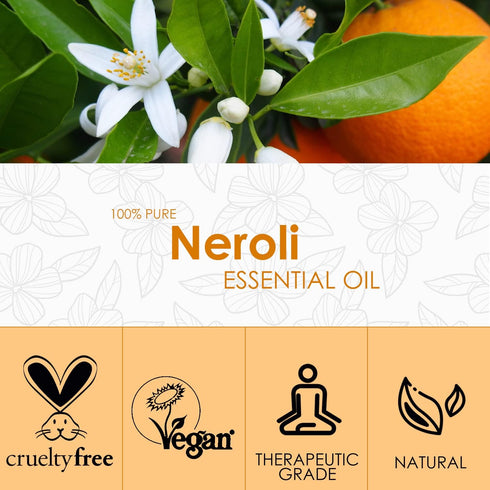 Neroli Essential Oil 4 Fl Oz (120ml) - Pure and Natural Neroli Aromatherapy Fragrance Oil, Neroli Oil for Diffusers, Candle Making, Massage, Soap,...