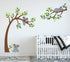 Three Cute Koalas Tree Branches Wall Decal Wall Sticke Family Tree Wall Decal Vinyl Wall Sticker Baby Nursery Decor Kids Room Decoration (Brown)...