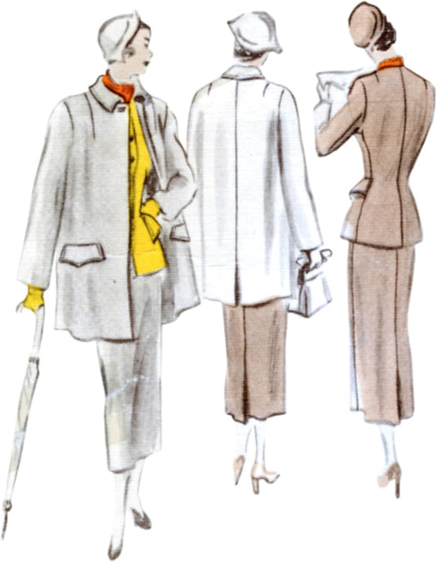 Vogue Misses' Vintage Suit and Coat Sewing Pattern Kit, Design Code V1932, Sizes 8-10-12-14-16...
