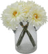 TOPIA Artificial African Daisies Flowers African Daisy Silk Flowers Artificial Gerbera Daisies Pack of 10 (White)...