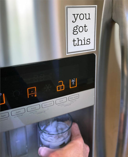 Inspirational You Got This Magnet, Positive Affirmation Stickers, Motivational Wall Decor, Magnetic Fridge Affirmation Sign, You Got This Sign 1 P...
