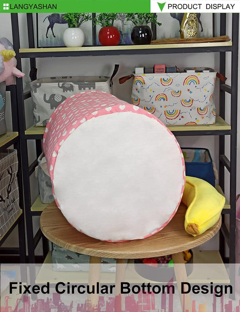 LANGYASHAN Laundry Basket Canvas Fabric Collapsible Organizer Basket for Storage Bin Toy Bins Gift Baskets Bedroom Clothes Children Nursery Hamper...