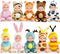 10 Pcs Mini Baby Dolls,4 inch Lifelike Realistic Baby Dolls with Animal Clothes,Cute Small Baby Doll for Girls Kids Easter Basket Valentine Birthd...