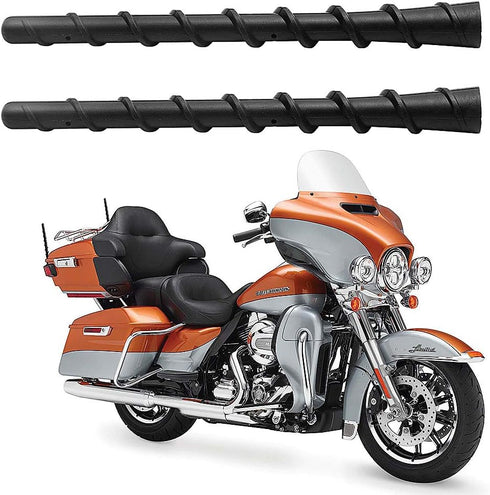 2 Pack 7 inch Spiral Antenna for Harley Davidson Motorcycles 1989-2025 Touring Electra Road Street Glide Trike Ultra Classic CVO, Rubber Antenna R...