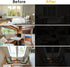 Blackout Window Privacy Film Decorative with Tulip Design, Removable Window Tint for Home, Black Out Window Cover, 17.5" by 78.74"...