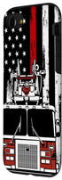 iPhone SE (2020) / 7 / 8 US Flag Firefighter Phone Case Firetruck Gift Fireman Phone Case...