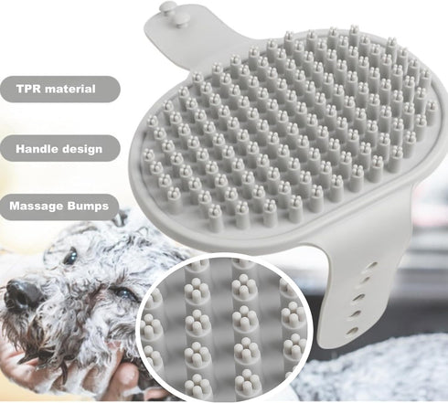 Microfiber Dog Towels for Drying Dogs, Dog Bath Brush & Towel Set, Super Absorbent,Machine Washable, Rubber Dog Wash Brush,Dog Shower Bathing Brus...