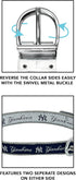 New York Yankees Reversible MLB Dog Collar, Medium. Premium Home & Away Two-Sided Pet Collar Adjustable with Metal Buckle. Your Favorite MLB Baseb...