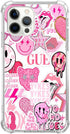 Pink Indie Aesthetics Hippie Collage Case Compatible with iPhone 11 Pro Max,Colourful Trendy Cool Teen Girl Case,Silicone Shockproof TPU Bumper Ca...