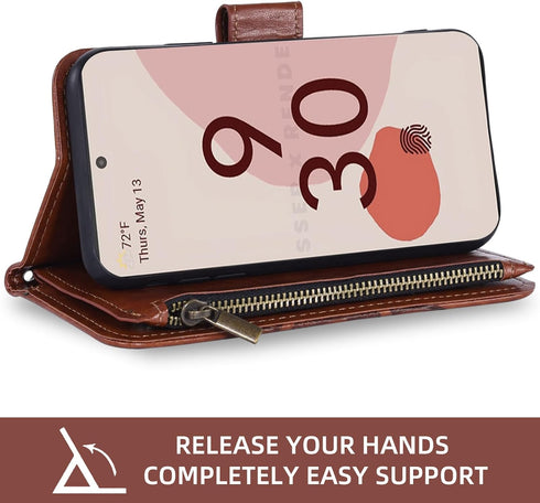 Asuwish Phone Case for Google Pixel 6 Wallet Cover with Tempered Glass Screen Protector and Flower Leather Flip Credit Card Holder Stand Folio Pur...