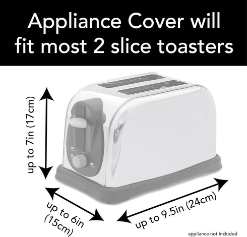 RITZ Premium Universal Two Slice Toaster Cover, 11.25" x 5.75" x 7", Polyester and Cotton Quilted, Fingerprint Protector, Super Soft Appliance & D...