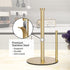 Gold Paper Towel Holder Countertop, OBODING, Gold Kitchen Paper Towel Holder Stand for Kitchen and Bathroom Organization, Stainless Steel Paper To...