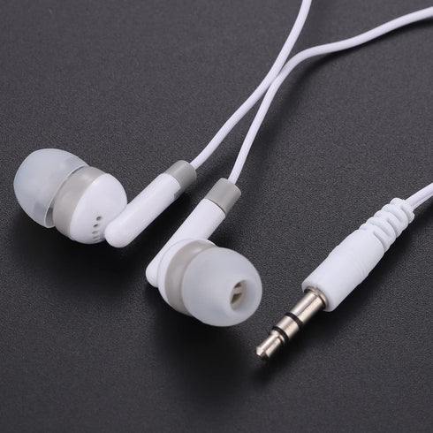 Kids Bulk Earbud Headphones 50 Pack,Perfect for School,Classroom,Students,Ttravel,Hospitals,Hotels,Library,Museums (White)...