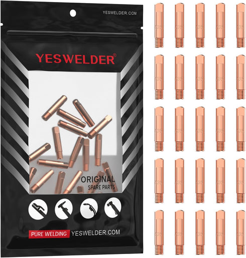 YESWELDER 25-pk MIG Welding Contact Tip 11-35 (0.035") for Lincoln Tweco MIG Guns 100L Mini...