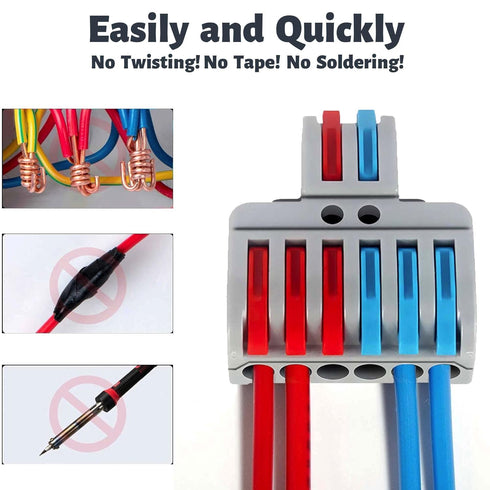 Robust Lever Wire Kit: Quick Connect Electrical Splicing, Compact Conductor 28-12 AWG for Reliable Inline Circuits (LT623 (10pcs))...