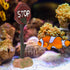 HEEPDD Aquarium Stop Warning Sign, Fish Warning Sign Resin Landscape Decoration for Small Medium Betta Fish 6.1x2.3x1.6in...