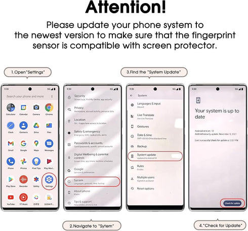 amFilm Screen Protector for Google Pixel 6, 0.26mm Thickness HD Clear, Anti-Scratch Bubbles-Free, Tempered Glass, 3 Pack...