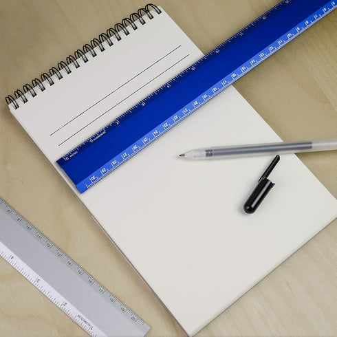 Alumicolor Aluminum Non-Slip Desk Ruler, 24IN, Blue...