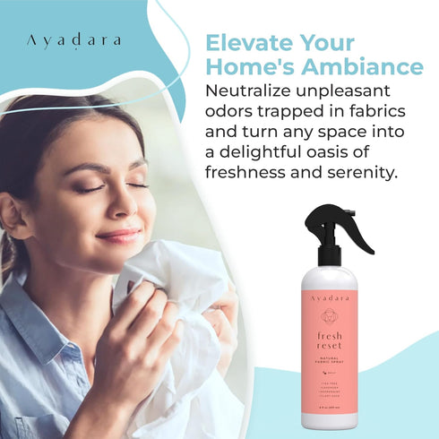 Natural Fabric Spray, Lavender Room Spray Air Freshener, Odor Eliminator Mist, Aromatherapy Home Fragrance, Lavender Linen Spray for Bedding, Pill...