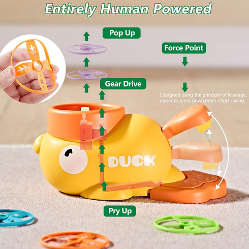 COUOMOXA Outdoor Toys Games for Kids: Stomp Launcher Flying Spinner Disc Chasing Activities - Family Backyard Games Outside toys for kids ages 3-5...