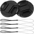 2 Pack 52mm Center Pinch Front Lens Cap Compatible with Nikon DSLR Camera with 18-55mm or 55-200mm Lens, D3200 D3100 D3000 D5200 D5100 D5000 D90 D...