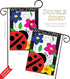 Ladybug Flag Home Decor Welcome Banner Applique Decorative Stitched Flower Tapestry Wall American Embroidered Sew Stitching Spring Floral Gifts Pa...
