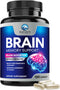 Brain Supplements for Memory and Focus, Nootropic Support for Concentration, Clarity, Energy, Brain Health with Bacopa, Cognitive Vitamins, Phosph...