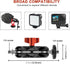 Super Clamp Camera Mount with Double Ball Head Adapter - Compatible with Canon Nikon DSLR, Gopro, LED Lights, Ronin-M/MX, Freefly MOVI - 360° Rota...