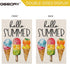 Hello Summer Garden Flag 12.5 x 18 Inch, Ice Cream Popsicle Double Sided Decorative Flag for Outside Yard Lawn Outdoor Decoration GB042-12...