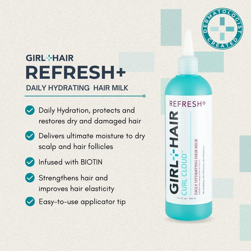 G+H REFRESH+ Daily Hydrating Hair Milk | Deep Hydration to Restore Dry Hair, Refresh Scalp | Aloe Vera, Biotin, & Coconut Water | 10.1 Fl Oz...