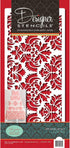 Designer Stencils C405 Damask Cake Tier 5 Cake Stencil, Beige/semi-transparent 3.1" x 13.5"...