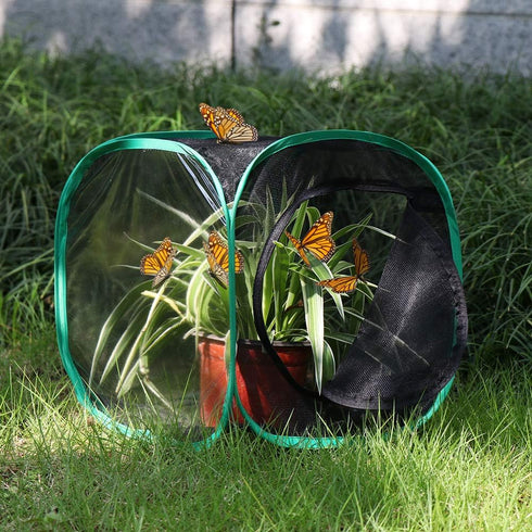 RESTCLOUD Insect and Butterfly Habitat Cage Terrarium Pop-up 12 X 12 X 12 Inches...