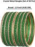 Efulgenz Indian Bangles for Women Indian Bangle Set Rhinestone CZ Plain Metal Bracelet Bangle Jewelry for Women (Green, 2-6)...