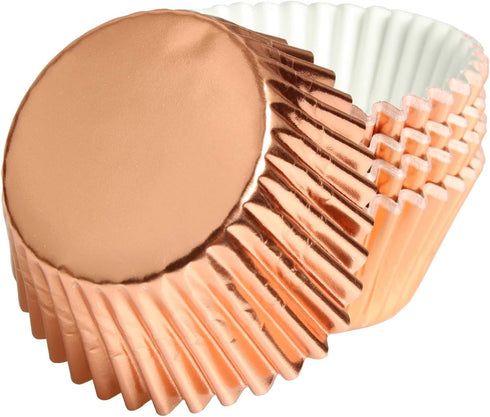 Rose Gold Foil Muffin Cupcake Liners case Baking Cups,Foil Cupcake Liners Standard Baking Cups Pack of 100 …...