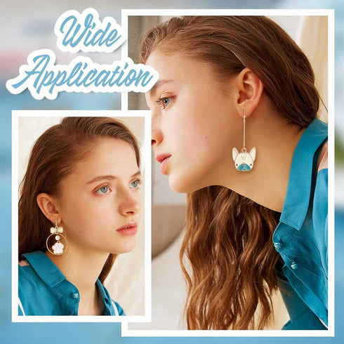 Beebeecraft 1 Box 200Pcs French Earring Hooks 18K Gold Plated Fish Hook Ear Wires Kit with Plastic Ear Nuts for DIY Women Earring Jewelry Making...